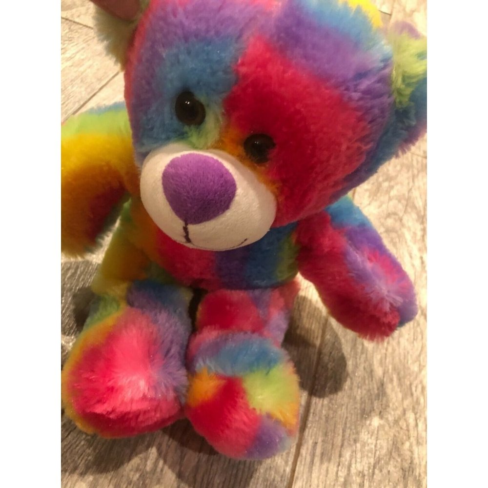 Rainbow Bear Kellytoy Plush Stuffed Animal 15" Tall Gay Pride‎ LGBTQ Teddy Toy